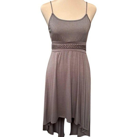 In Love With Derek Taupe High Low Knit Sundress Women’s Medium Sleeveless Casual - Picture 4 of 13